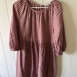 Madewell Women’s Red Checkered Dress